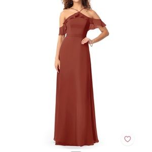 AZAZIE Ailani bridesmaid’s dress in terracotta
